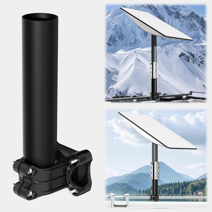 Starlink Gen 2 RV Ladder Mount – Pole Mounting Kit for Starlink Dishes, Compatible with Standard and High-Performance Dishes