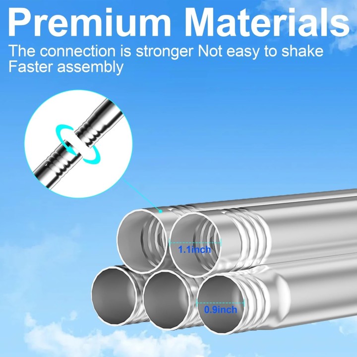 Starlink Gen 3 Ground Pole Mount - Adjustable 160° Tilt & 360° Rotation, Stainless Steel Mounting Kit, With Pipe Adapter