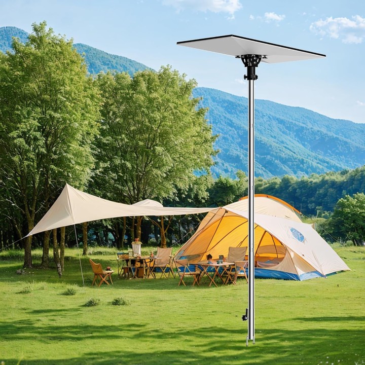 Starlink Gen 3 Ground Pole Mount - Adjustable 160° Tilt & 360° Rotation, Stainless Steel Mounting Kit, With Pipe Adapter