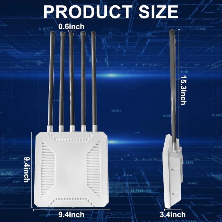 3000Mbps Outdoor Starlink WiFi Extender for Gen 3 Router – 984ft Coverage, IP65 Waterproof, Boosts Signal for Up to 200 Devices