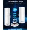 Wireless Bridge, Point to Point 5.8G Outdoor Bridge with 14dBi Antenna 3KM WiFi Access Point