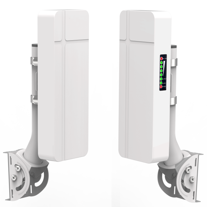 5.8GHz 1000Mbps Point-to-Point Wireless Bridge | 18dBi Antenna, 2 Mile Range, Weatherproof, PoE Injector, Easy Setup
